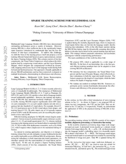 Sparse Training Scheme for Multimodal LLM