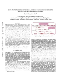 DSFT: Inspiring Diffusion Large Language Models to Comprehend Mathematical and Logical Patterns