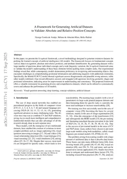 A Framework for Generating Artificial Datasets to Validate Absolute and Relative Position Concepts