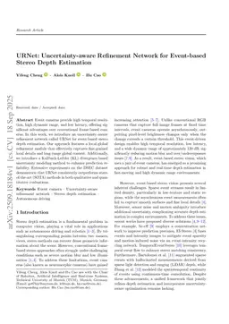 URNet: Uncertainty-aware Refinement Network for Event-based Stereo Depth Estimation