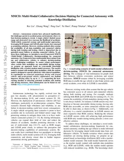 MMCD: Multi-Modal Collaborative Decision-Making for Connected Autonomy with Knowledge Distillation