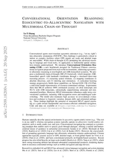Conversational Orientation Reasoning: Egocentric-to-Allocentric Navigation with Multimodal Chain-of-Thought