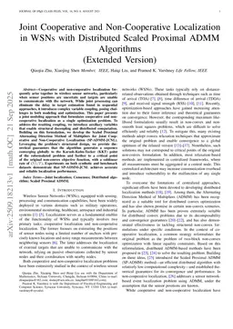 Joint Cooperative and Non-Cooperative Localization in WSNs with Distributed Scaled Proximal ADMM Algorithms