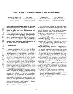 SoK: A Beginner-Friendly Introduction to Fault Injection Attacks