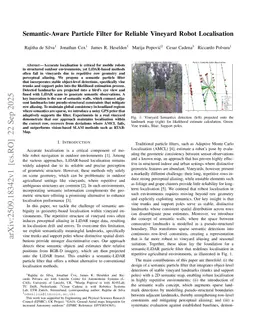 Semantic-Aware Particle Filter for Reliable Vineyard Robot Localisation