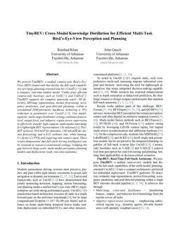 TinyBEV: Cross Modal Knowledge Distillation for Efficient Multi Task Bird's Eye View Perception and Planning