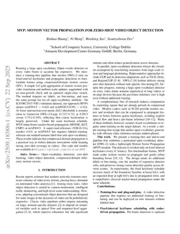 MVP: Motion Vector Propagation for Zero-Shot Video Object Detection