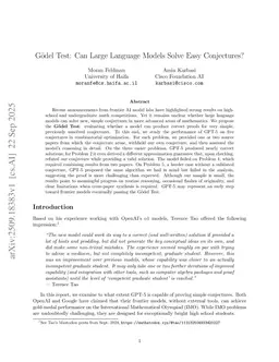 Gödel Test: Can Large Language Models Solve Easy Conjectures?