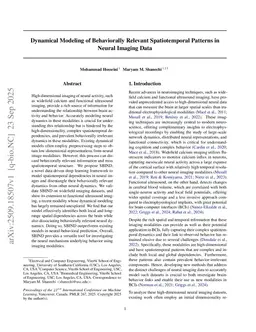 Dynamical Modeling of Behaviorally Relevant Spatiotemporal Patterns in Neural Imaging Data