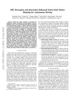 PIE: Perception and Interaction Enhanced End-to-End Motion Planning for Autonomous Driving