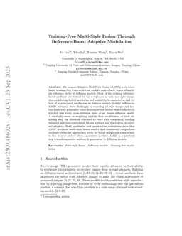 Training-Free Multi-Style Fusion Through Reference-Based Adaptive Modulation