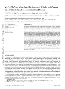 MLF-4DRCNet: Multi-Level Fusion with 4D Radar and Camera for 3D Object Detection in Autonomous Driving