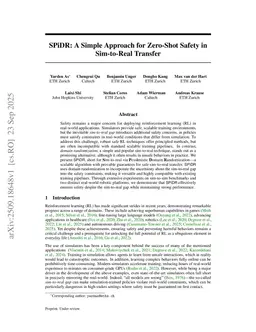 SPiDR: A Simple Approach for Zero-Shot Safety in Sim-to-Real Transfer