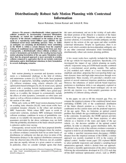 Distributionally Robust Safe Motion Planning with Contextual Information
