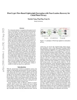 FlowCrypt: Flow-Based Lightweight Encryption with Near-Lossless Recovery for Cloud Photo Privacy