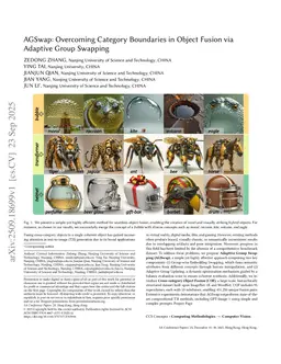 AGSwap: Overcoming Category Boundaries in Object Fusion via Adaptive Group Swapping