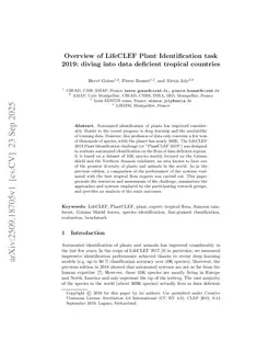 Overview of LifeCLEF Plant Identification task 2019: diving into data deficient tropical countries