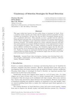 Consistency of Selection Strategies for Fraud Detection