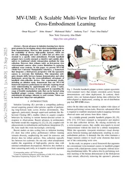 MV-UMI: A Scalable Multi-View Interface for Cross-Embodiment Learning