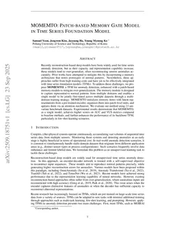 MOMEMTO: Patch-based Memory Gate Model in Time Series Foundation Model