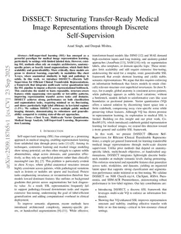 DiSSECT: Structuring Transfer-Ready Medical Image Representations through Discrete Self-Supervision