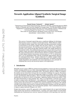 Towards Application Aligned Synthetic Surgical Image Synthesis