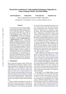 Beyond the Leaderboard: Understanding Performance Disparities in Large Language Models via Model Diffing