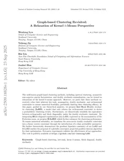 Graph-based Clustering Revisited: A Relaxation of Kernel $k$-Means Perspective