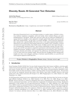 Diversity Boosts AI-Generated Text Detection