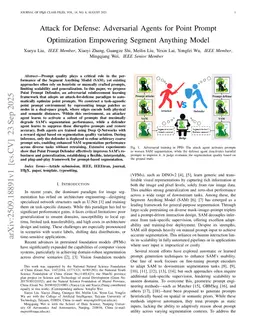 Attack for Defense: Adversarial Agents for Point Prompt Optimization Empowering Segment Anything Model