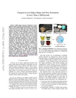 Category-Level Object Shape and Pose Estimation in Less Than a Millisecond