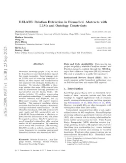 RELATE: Relation Extraction in Biomedical Abstracts with LLMs and Ontology Constraints