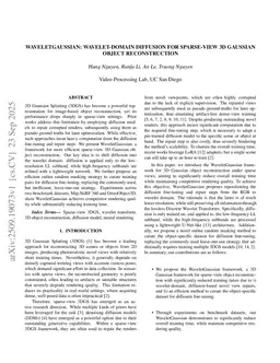 WaveletGaussian: Wavelet-domain Diffusion for Sparse-view 3D Gaussian Object Reconstruction