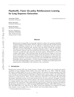 PipelineRL: Faster On-policy Reinforcement Learning for Long Sequence Generation