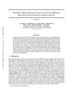 Steering Multimodal Large Language Models Decoding for Context-Aware Safety