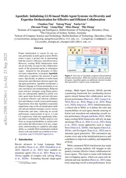 AgentInit: Initializing LLM-based Multi-Agent Systems via Diversity and Expertise Orchestration for Effective and Efficient Collaboration
