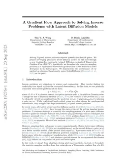 A Gradient Flow Approach to Solving Inverse Problems with Latent Diffusion Models
