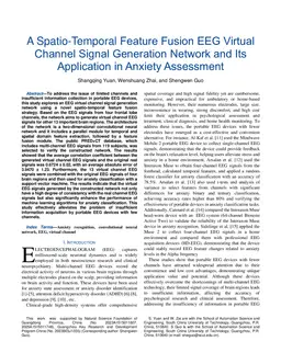 A Spatio-Temporal Feature Fusion EEG Virtual Channel Signal Generation Network and Its Application in Anxiety Assessment