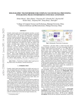 Holographic Transformers for Complex-Valued Signal Processing: Integrating Phase Interference into Self-Attention
