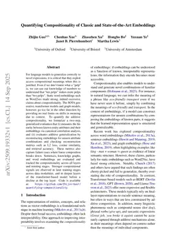 Quantifying Compositionality of Classic and State-of-the-Art Embeddings