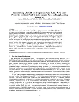 Benchmarking ChatGPT and DeepSeek in April 2025: A Novel Dual Perspective Sentiment Analysis Using Lexicon-Based and Deep Learning Approaches