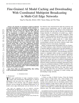 Fine-Grained AI Model Caching and Downloading With Coordinated Multipoint Broadcasting in Multi-Cell Edge Networks