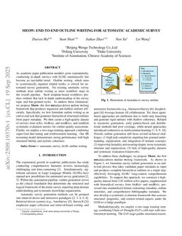 Meow: End-to-End Outline Writing for Automatic Academic Survey