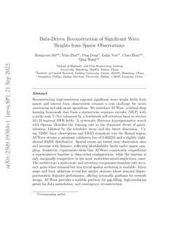 Data-Driven Reconstruction of Significant Wave Heights from Sparse Observations