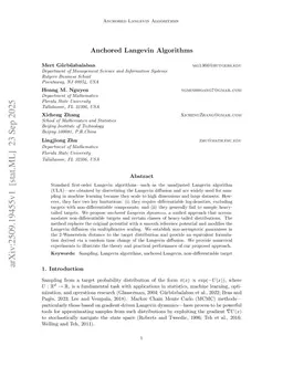Anchored Langevin Algorithms