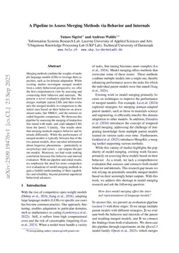 A Pipeline to Assess Merging Methods via Behavior and Internals