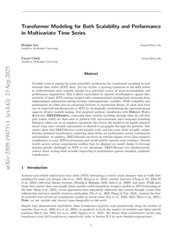 Transformer Modeling for Both Scalability and Performance in Multivariate Time Series