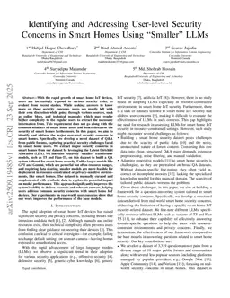 Identifying and Addressing User-level Security Concerns in Smart Homes Using "Smaller" LLMs