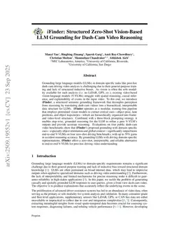 iFinder: Structured Zero-Shot Vision-Based LLM Grounding for Dash-Cam Video Reasoning
