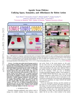 Agentic Scene Policies: Unifying Space, Semantics, and Affordances for Robot Action